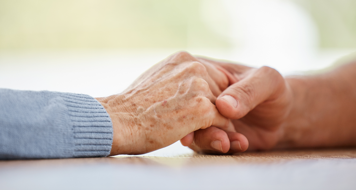 two hands touching